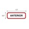 Nevs Position Labels - Anterior 1/2" x 1-1/2" White w/Red & Black XP-070 - alternate 2